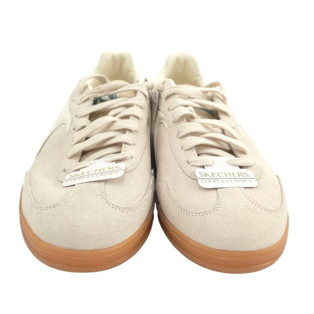 Skechers Hotshot Azir Sneakers Mens 13 Beige Suede Court Classics Shoes NEW